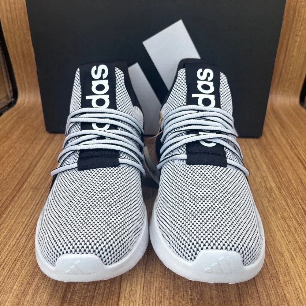 adidas Lite Racer Adapt 7.0 Mens 10 Black White IE6330 Slip On Running Shoes NEW